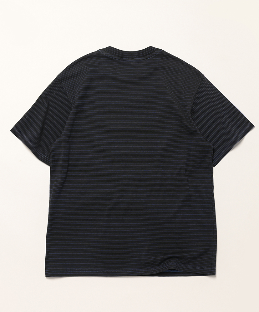 LOFTMAN別注 Garment Dyed Border T-Shirt Black×Navy/ブラック×ネイビー 1(MEN)