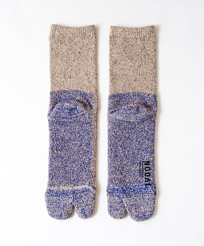 Cotton Silk Socks Brown×Purple/ブラウン×パープル 23cm-27cm