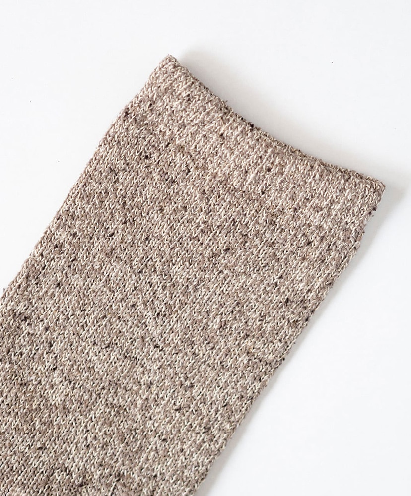 Cotton Silk Socks Brown×Purple/ブラウン×パープル 23cm-27cm