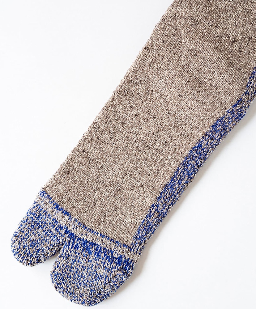 Cotton Silk Socks Brown×Purple/ブラウン×パープル 23cm-27cm