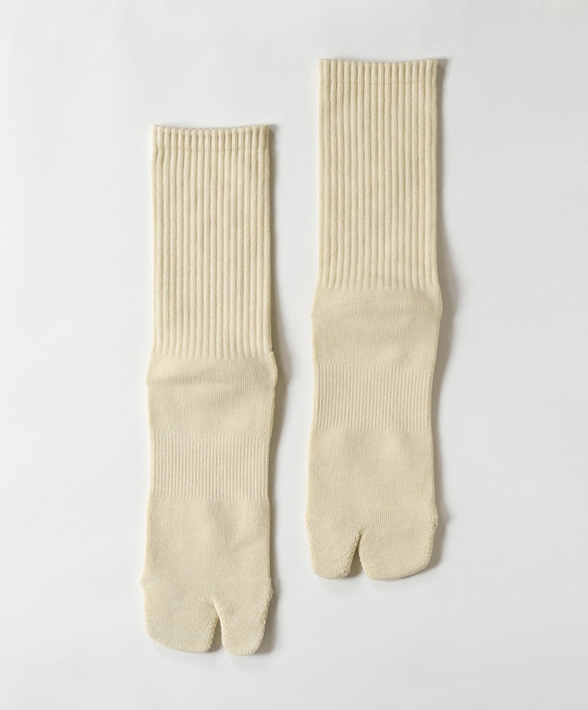 NODAL Logo Socks Cream×Mustard/クリーム×マスタード 23cm-27cm