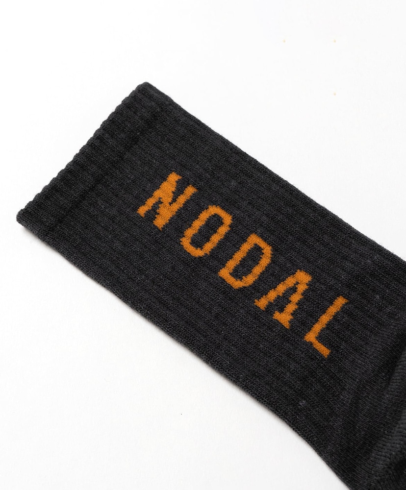 NODAL Logo Socks Charcoal×Orange/チャコール×オレンジ 23cm-27cm