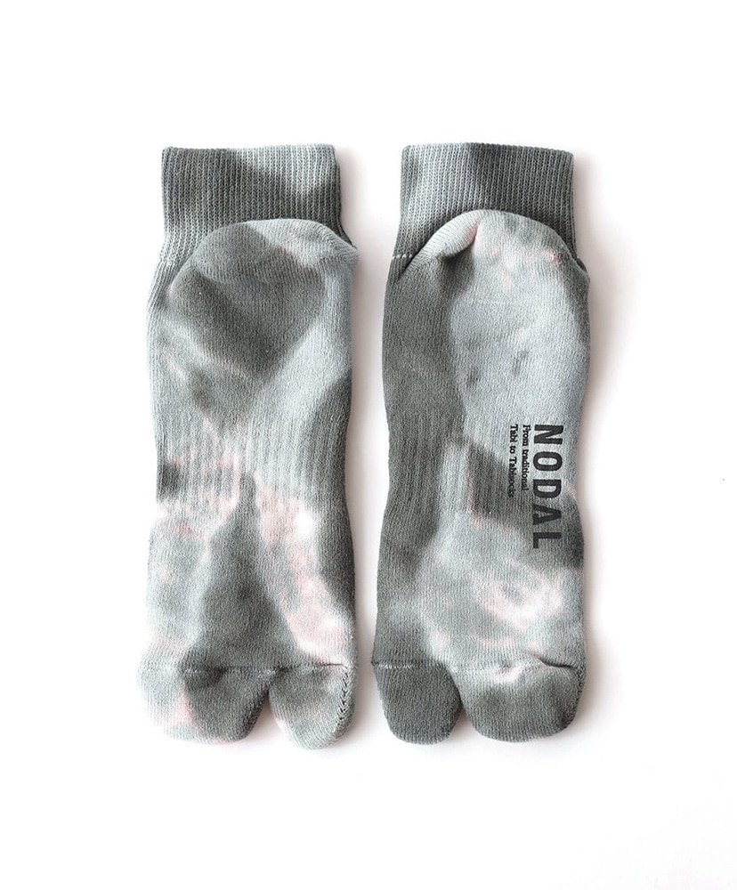 Tie Dye Ankle Socks Light Gray×Charcoal/ライトグレー×チャコール 23cm-27cm