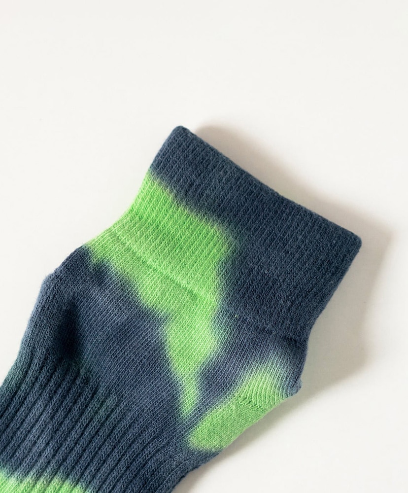 Tie Dye Ankle Socks Navy×Green/ネイビー×グリーン 23cm-27cm