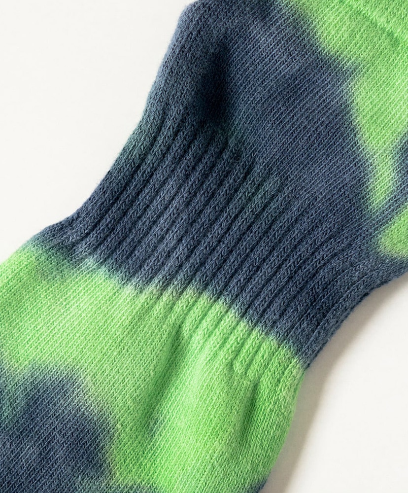 Tie Dye Ankle Socks Navy×Green/ネイビー×グリーン 23cm-27cm