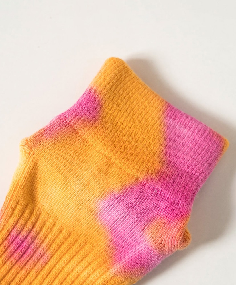 Tie Dye Ankle Socks Orange×Pink/オレンジ×ピンク 23cm-27cm