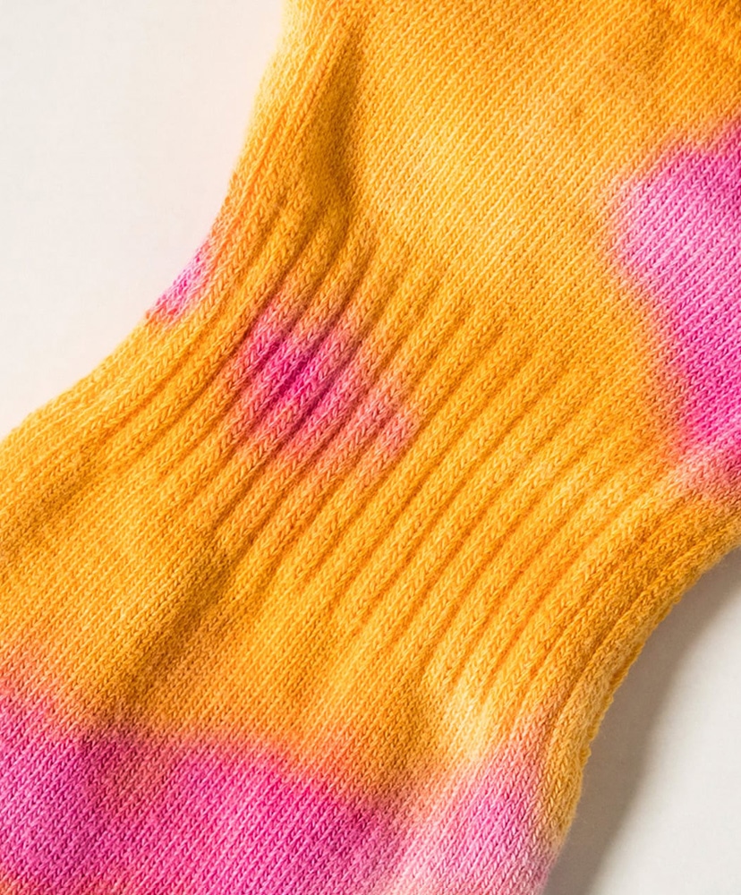 Tie Dye Ankle Socks Orange×Pink/オレンジ×ピンク 23cm-27cm