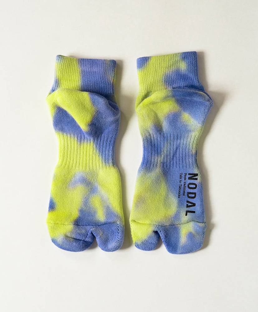 Tie Dye Ankle Socks Purple×Yellow Green/パープル×イエローグリーン 23cm-27cm
