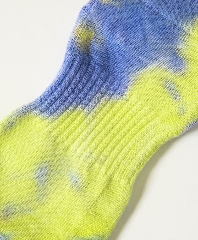Tie Dye Ankle Socks Purple×Yellow Green/パープル×イエローグリーン 23cm-27cm