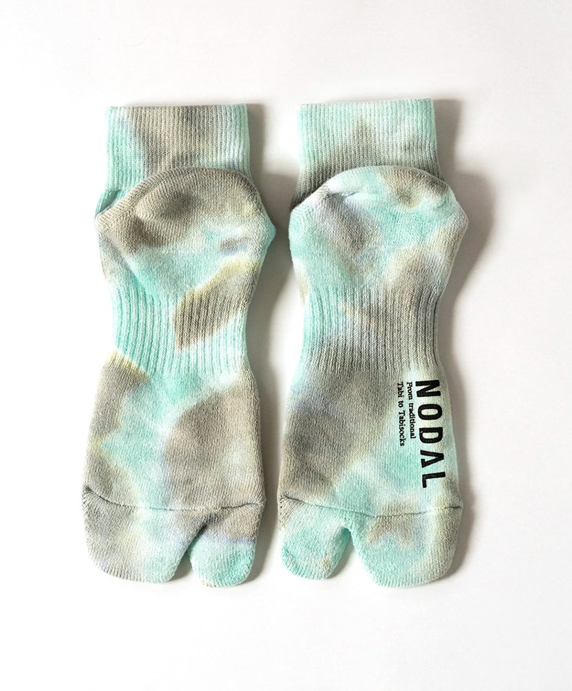 Tie Dye Ankle Socks Soda×Khaki Gray/ソーダ×カーキグレー 23cm-27cm