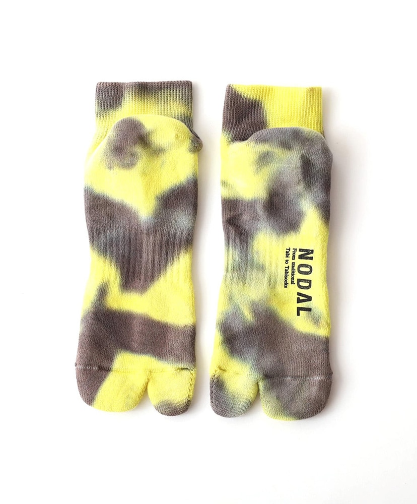 Tie Dye Ankle Socks Yellow×Charcoal/イエロー×チャコール 23cm-27cm
