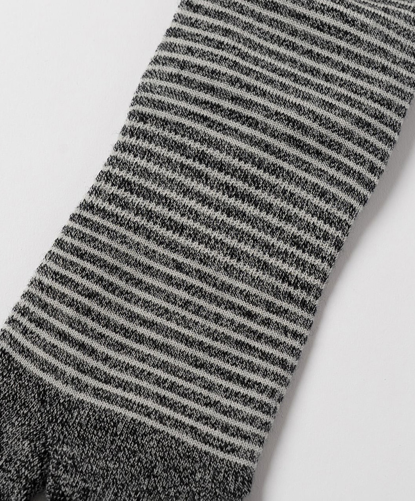 Merino Wool Stripe Socks Heather Charcoal/ヘザーチャコール 23cm-27cm