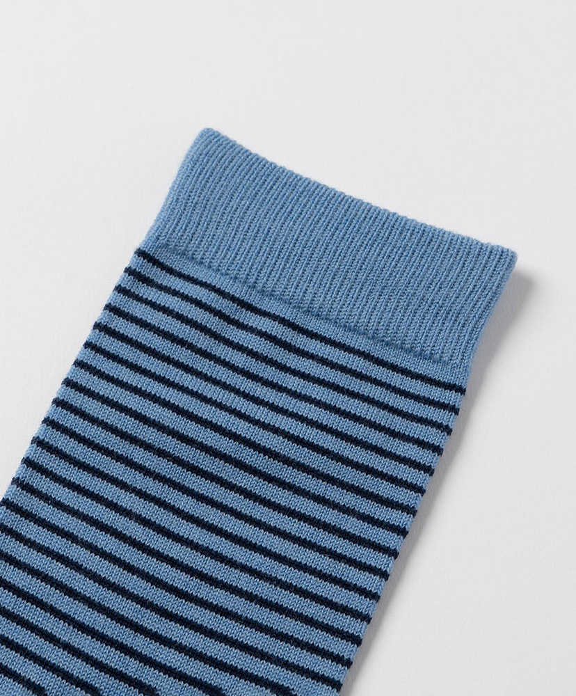 Merino Wool Stripe Socks Light Blue/ライトブルー 23cm-27cm