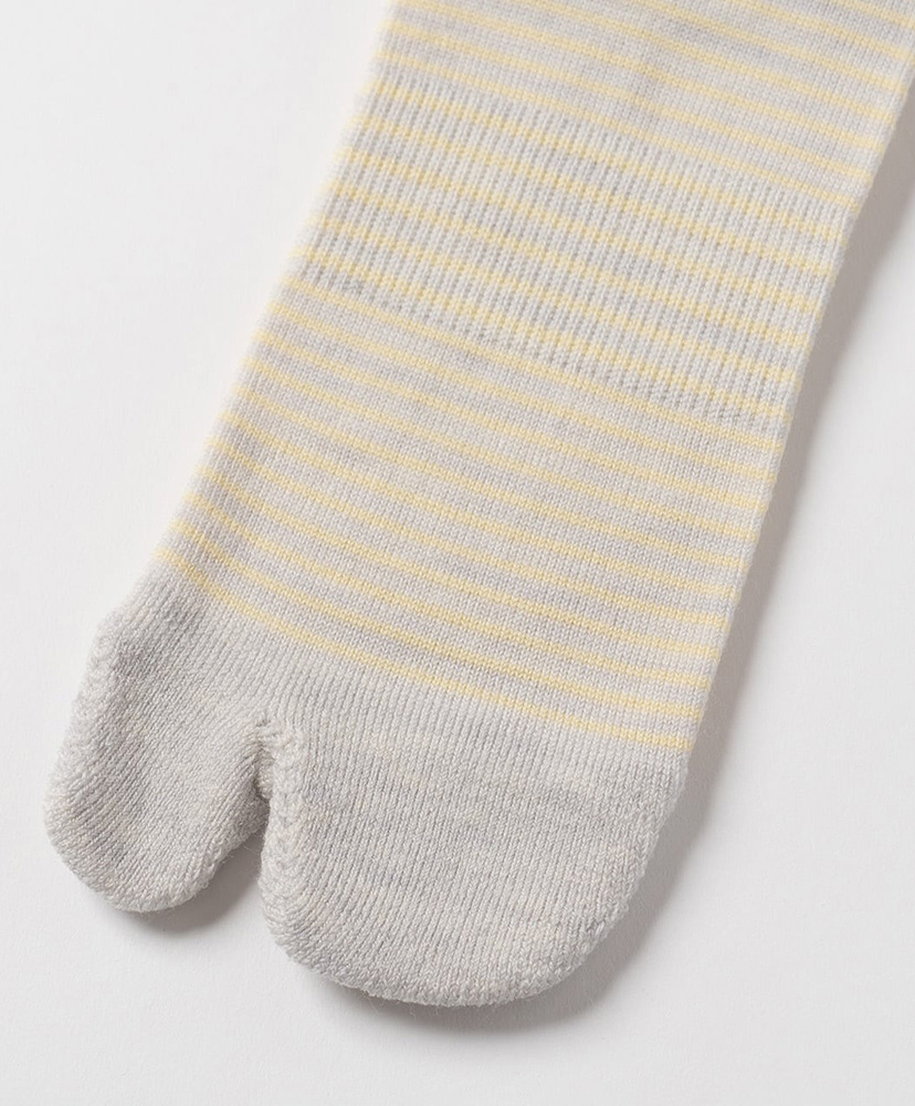 Merino Wool Stripe Socks Light Gray/ライトグレー 23cm-27cm