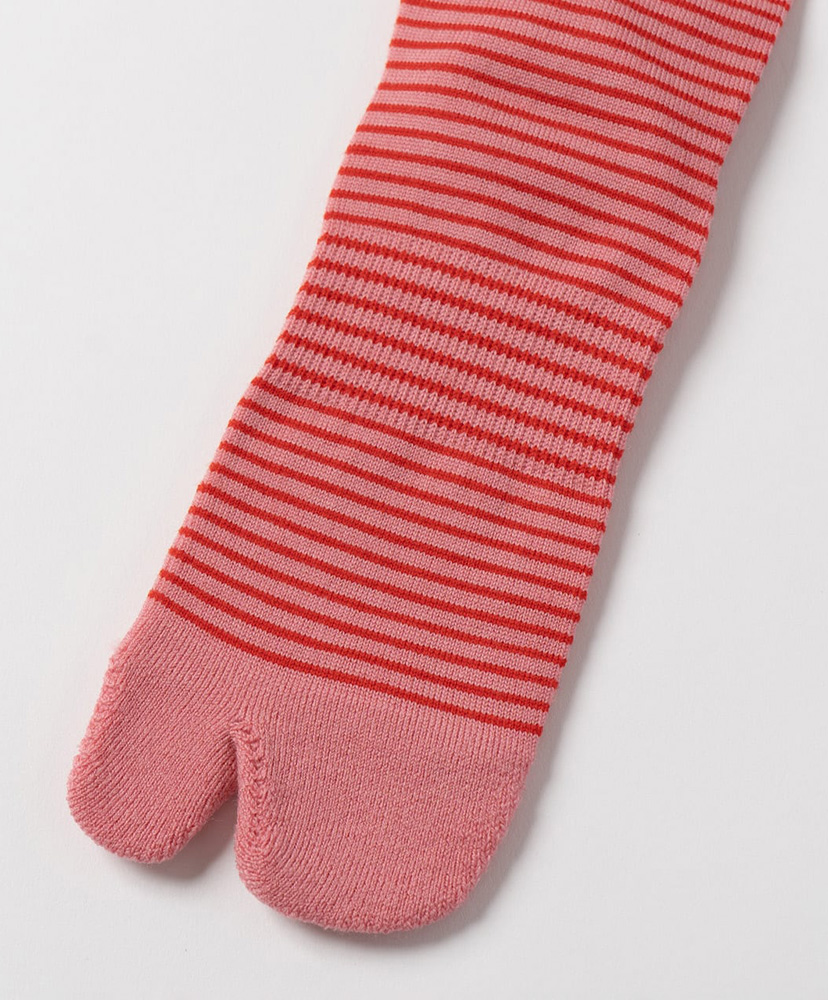 Merino Wool Stripe Socks Pink/ピンク 23cm-27cm