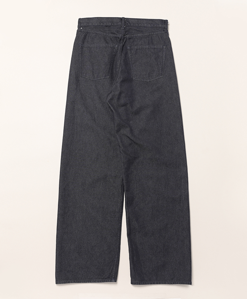 Wide Leg Jeans - Cotton Silk Denim Indigo/インディゴ 44(MEN)