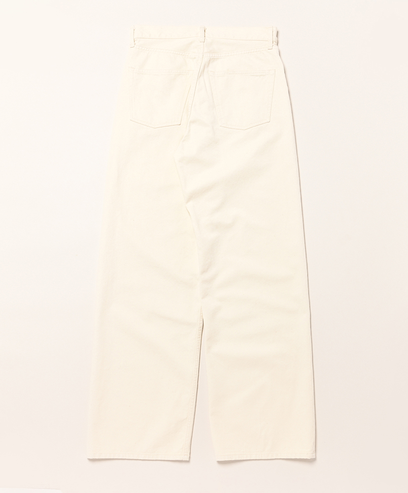 Wide Leg Jeans - Cotton Silk Denim Ivory/アイボリー 44(MEN)
