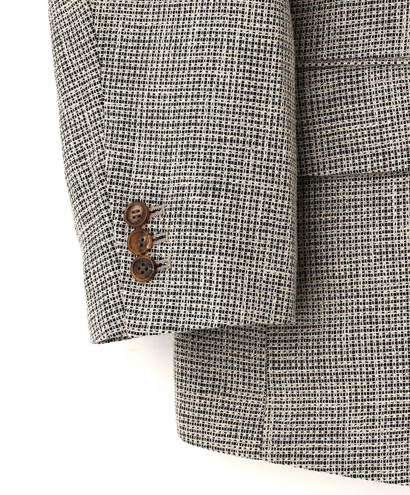 5B Loose Tailored Jacket‐Heather Linen/Nylon*Wool crepe‐ グレイッシュベージュ M(MEN)