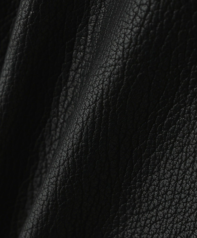 Leather Zip Up Blouson ‐Sheep Shrink leathe‐ BLACK/ブラック L(MEN)