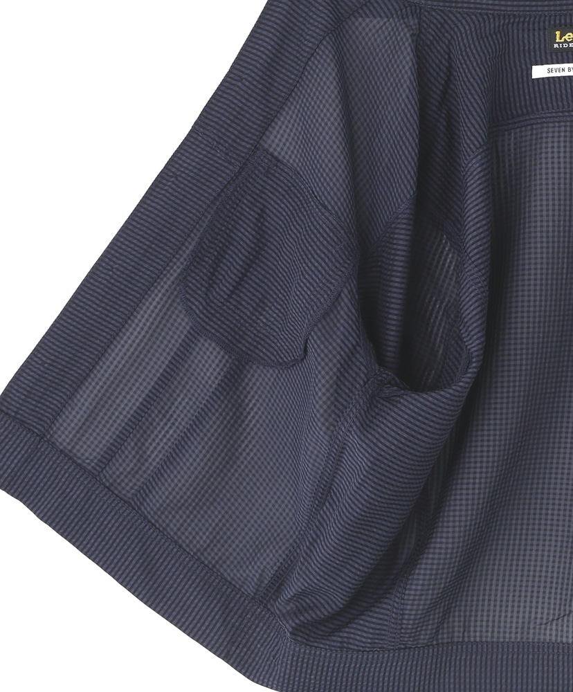 ×Lee Sheer Cowboy Jacket-Gingham Check Indian fabric- Black/ブラック L(MEN)