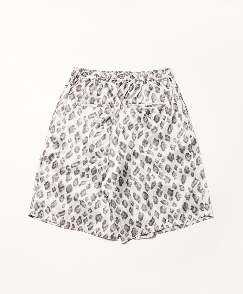 Tuck Easy Short Pants - Leopard Print Gray/グレー M(MEN)