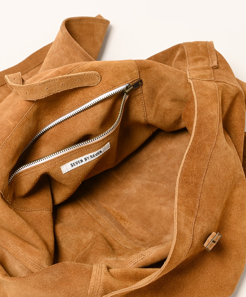 Leather Shoulder Bag - Cow Split Leather Brown/ブラウン FREE