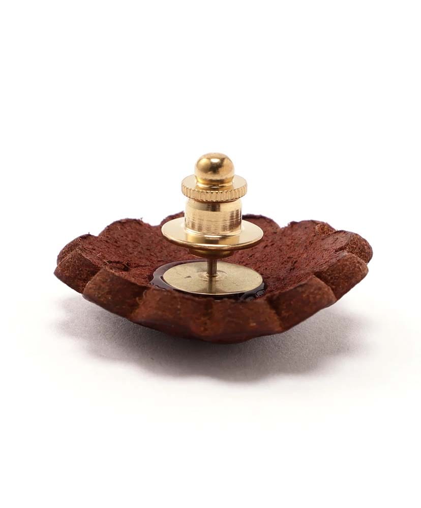 × Rooster King&CO., Leather Carving Pins - Small Concho Style B Brown/ブラウン S