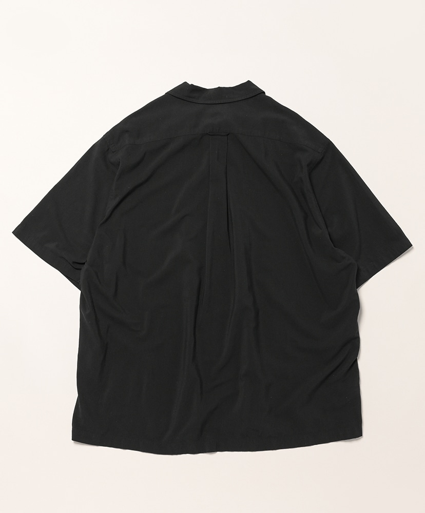Silk Cotton Nep Opencollar Shirts Black/ブラック 1(MEN)