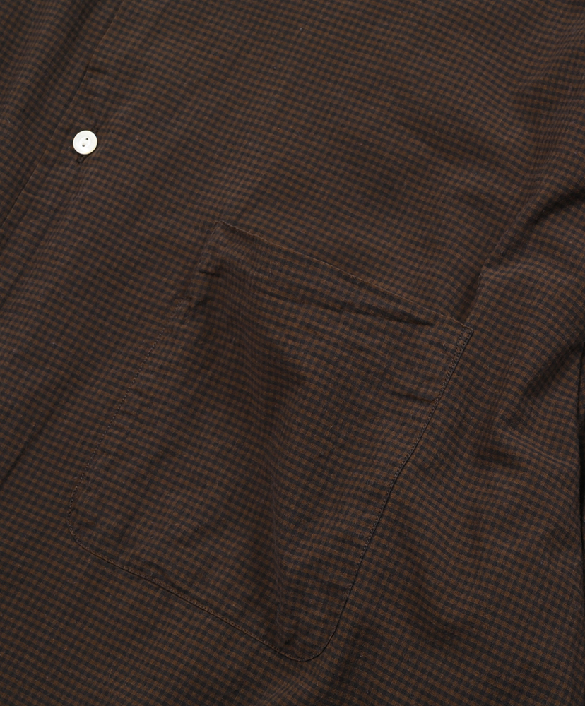 Lawncheck Opencollar Shirts Brown/ブラウン 1(MEN)