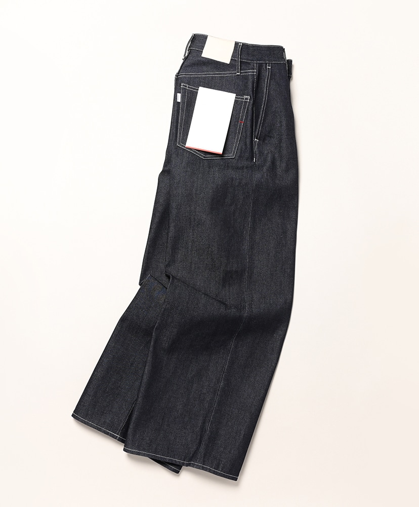 Selvage Denim Two Tuck Wide Pants Indigo Rigid/インディゴリジッド 0(WOMEN)
