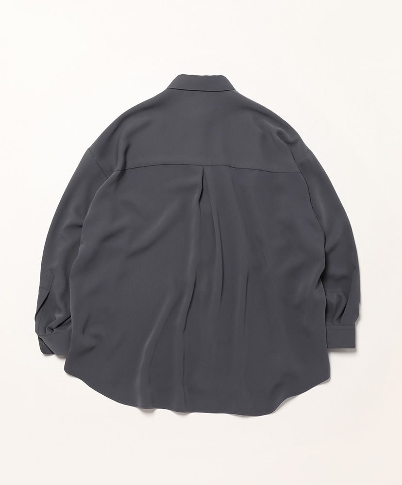 Satin Oversized Regular Collar Shirt C.Gray/グレー 00(WOMEN)