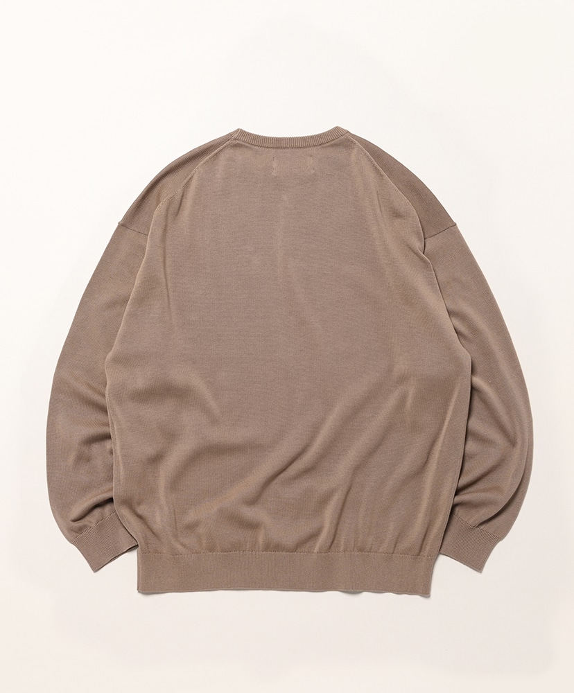 Suvin High Gauge L/S Crew Neck Knit Taupe/トープ 1(MEN)