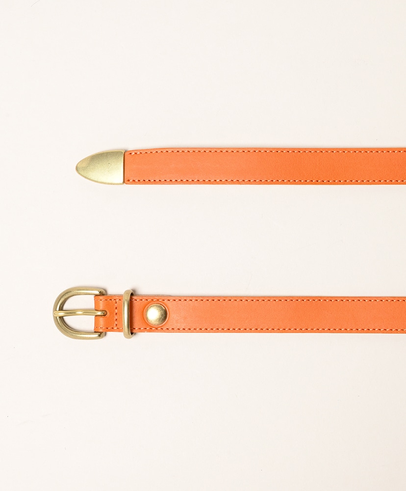 Western-Belt Vachetta Orange/オレンジ FREE