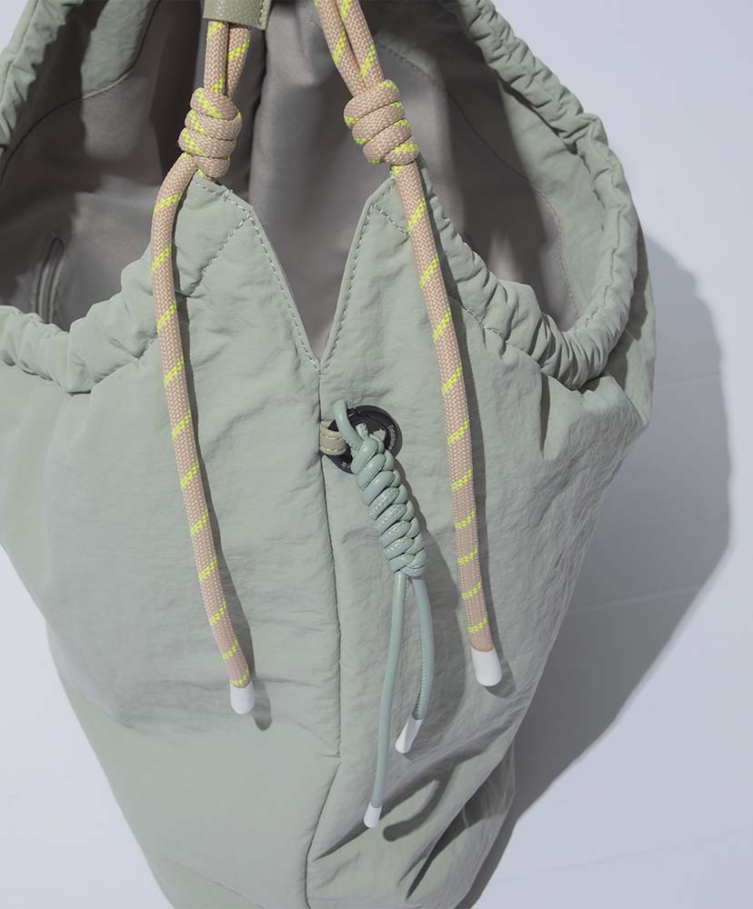 Paper Nylon Shoulder Tote Mint Green/ミントグリーン F