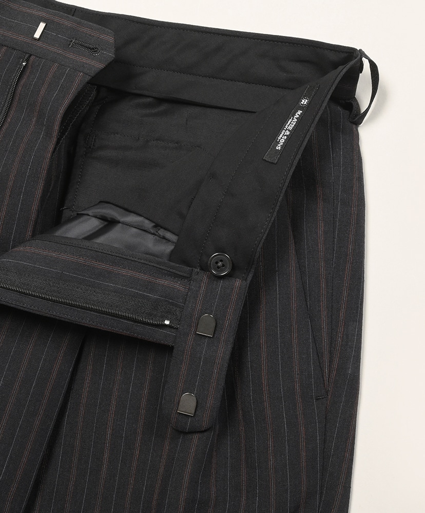 Short Trouser /強撚R,LI,PE Charcoal Stripe/チャコール ストライプ 1(MEN)