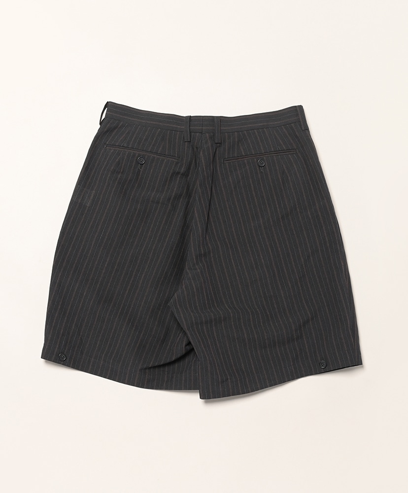 Short Trouser /強撚R,LI,PE Charcoal Stripe/チャコール ストライプ 1(MEN)