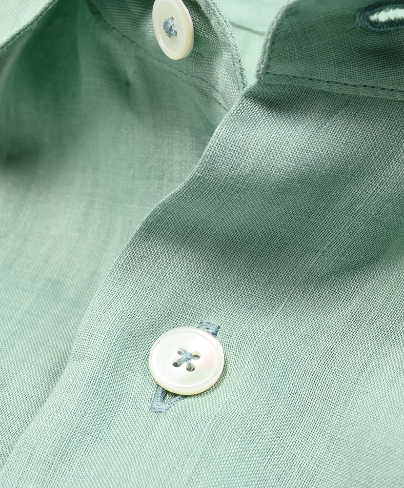 Short Point Ramie Shirts Haskap Green/ハスカップ グリーン 1(MEN)