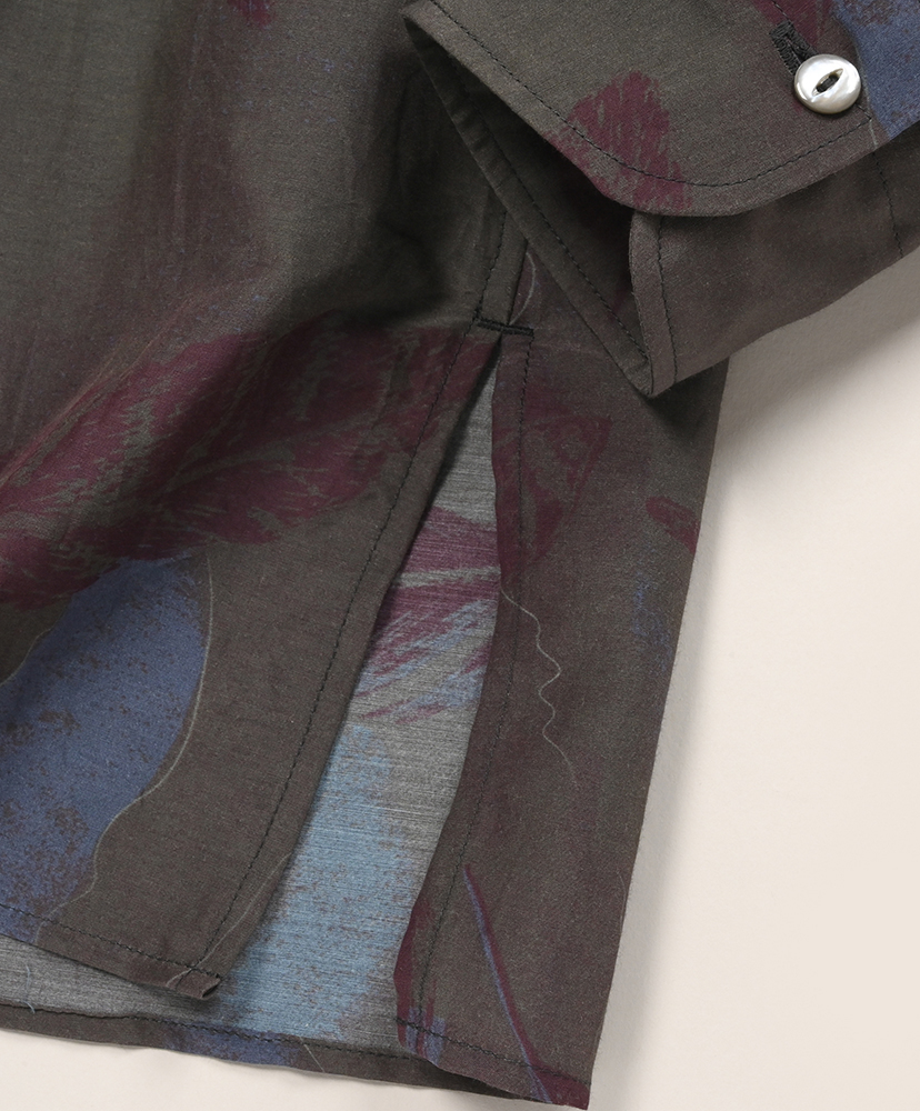 OPEN COLLAR SHIRTS LEAF PRINT Green/グリーン 1(MEN)