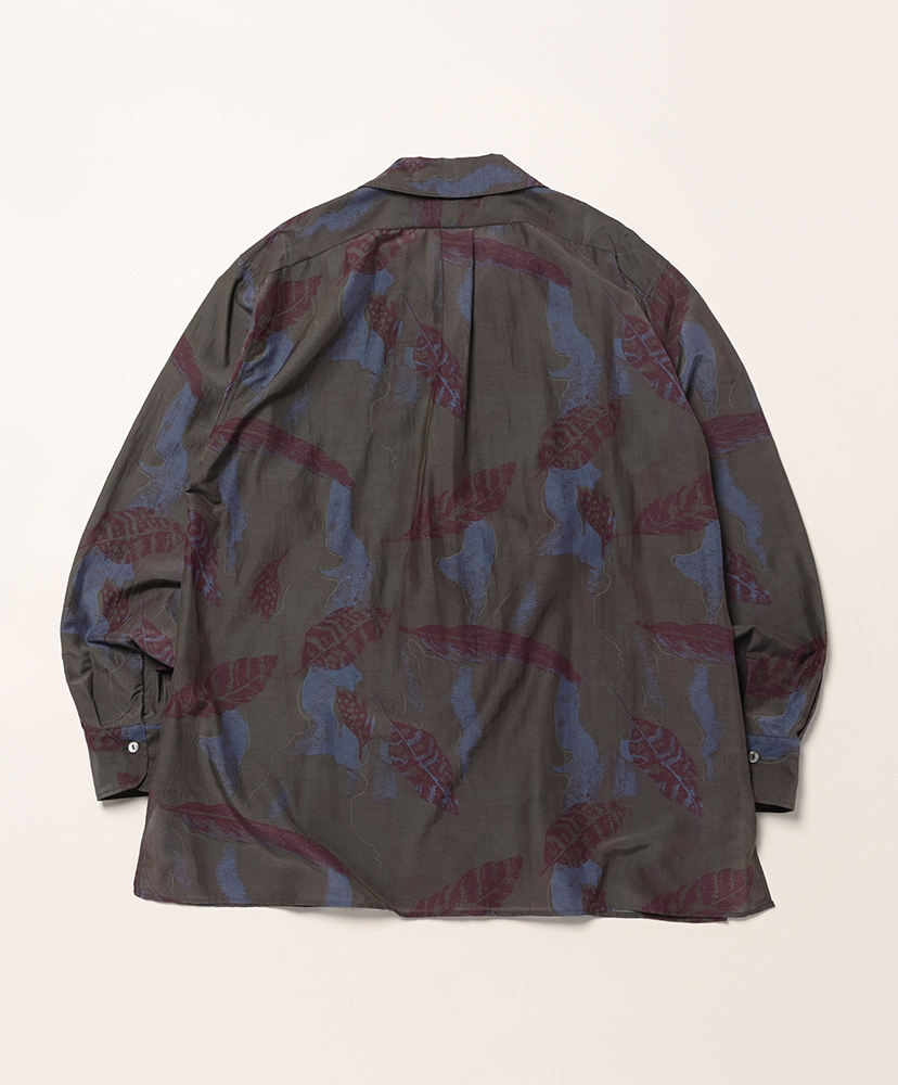 OPEN COLLAR SHIRTS LEAF PRINT Green/グリーン 1(MEN)