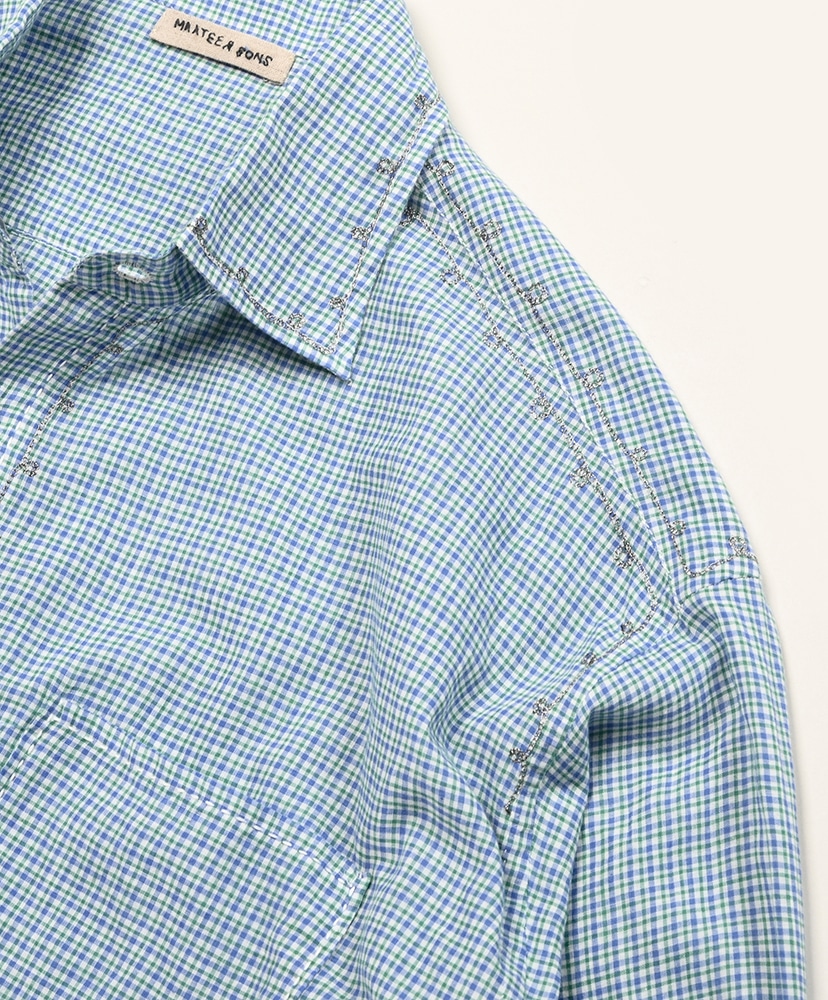 Gupta Embroidary Blue Green Check/ブルーグリーンチェック 1(MEN)