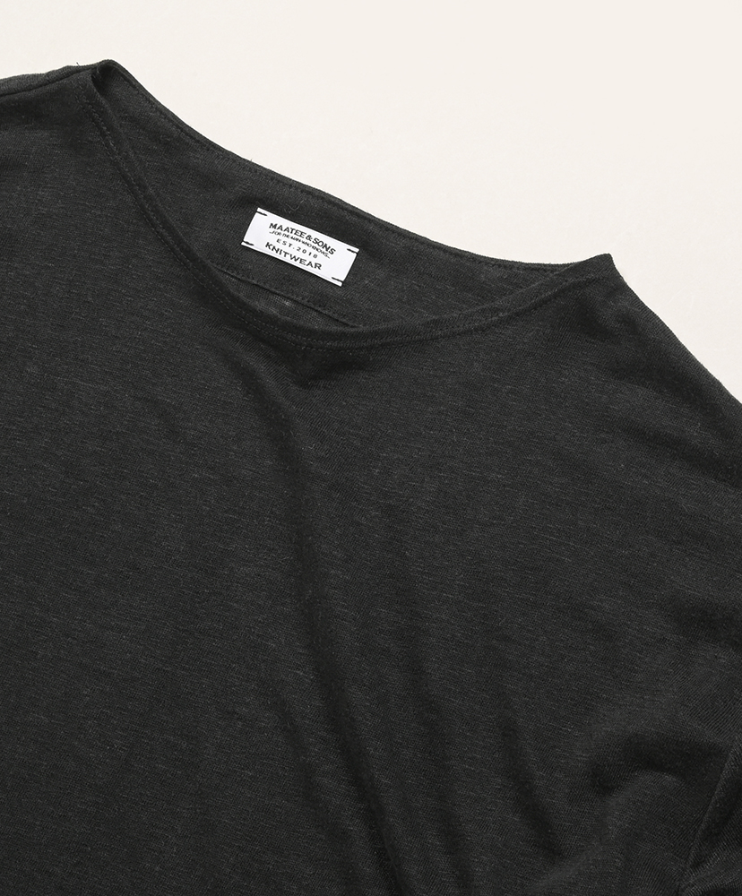 L/S BOAT TEE LINEN 天竺 Fade Black/フェードブラック 1(MEN)