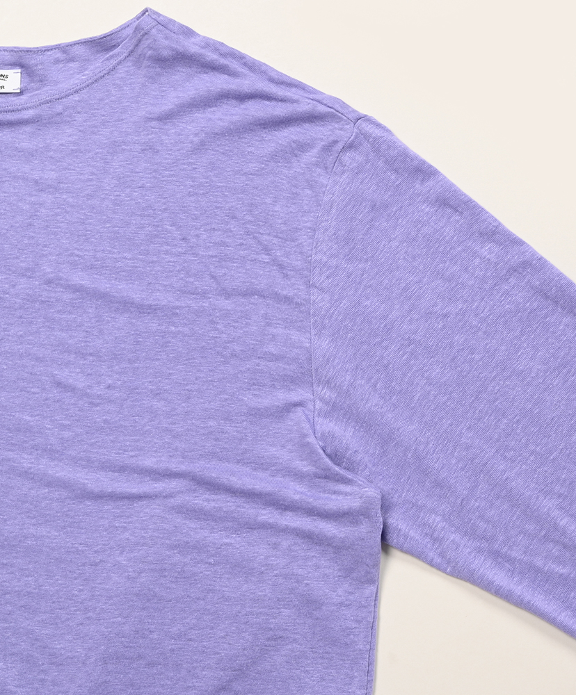 L/S BOAT TEE LINEN 天竺 Purple/パープル 1(MEN)