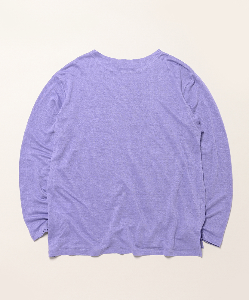 L/S BOAT TEE LINEN 天竺 Purple/パープル 1(MEN)