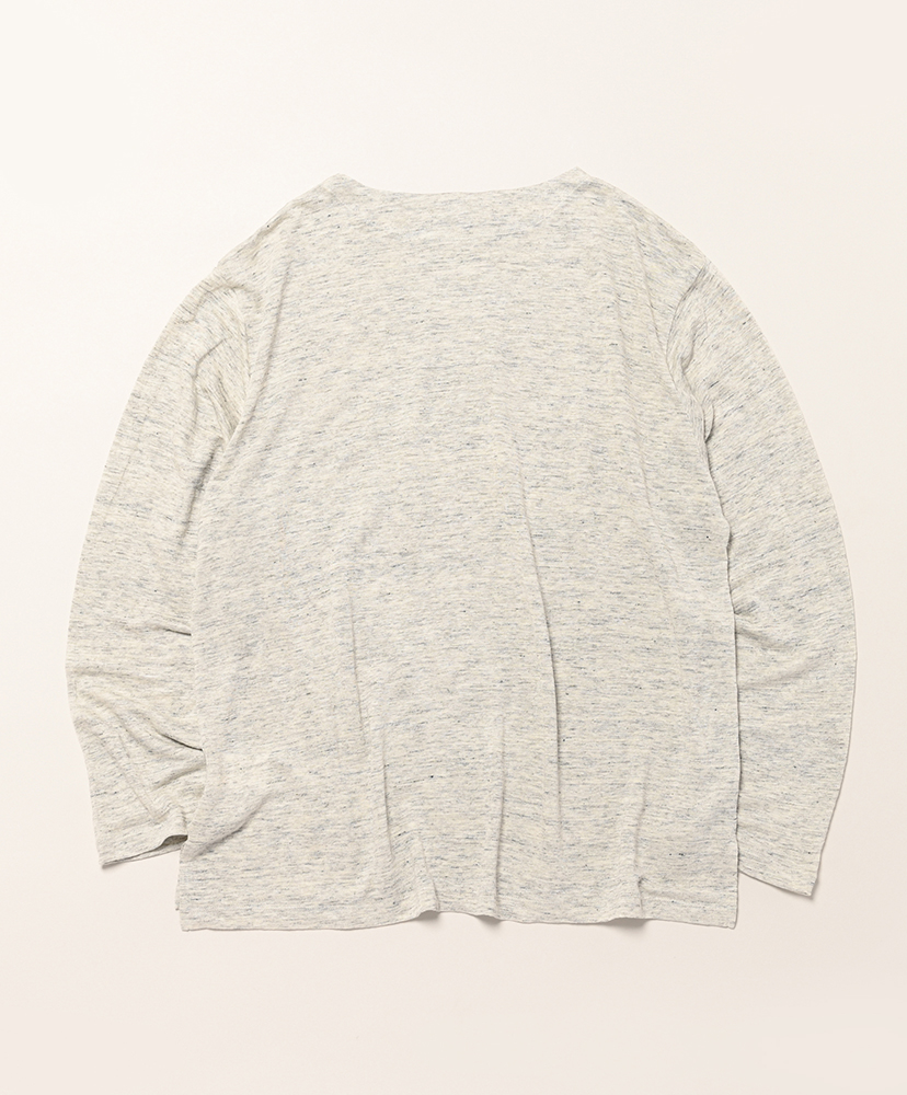 L/S BOAT TEE LINEN 天竺 Top Gray/トップグレー 1(MEN)