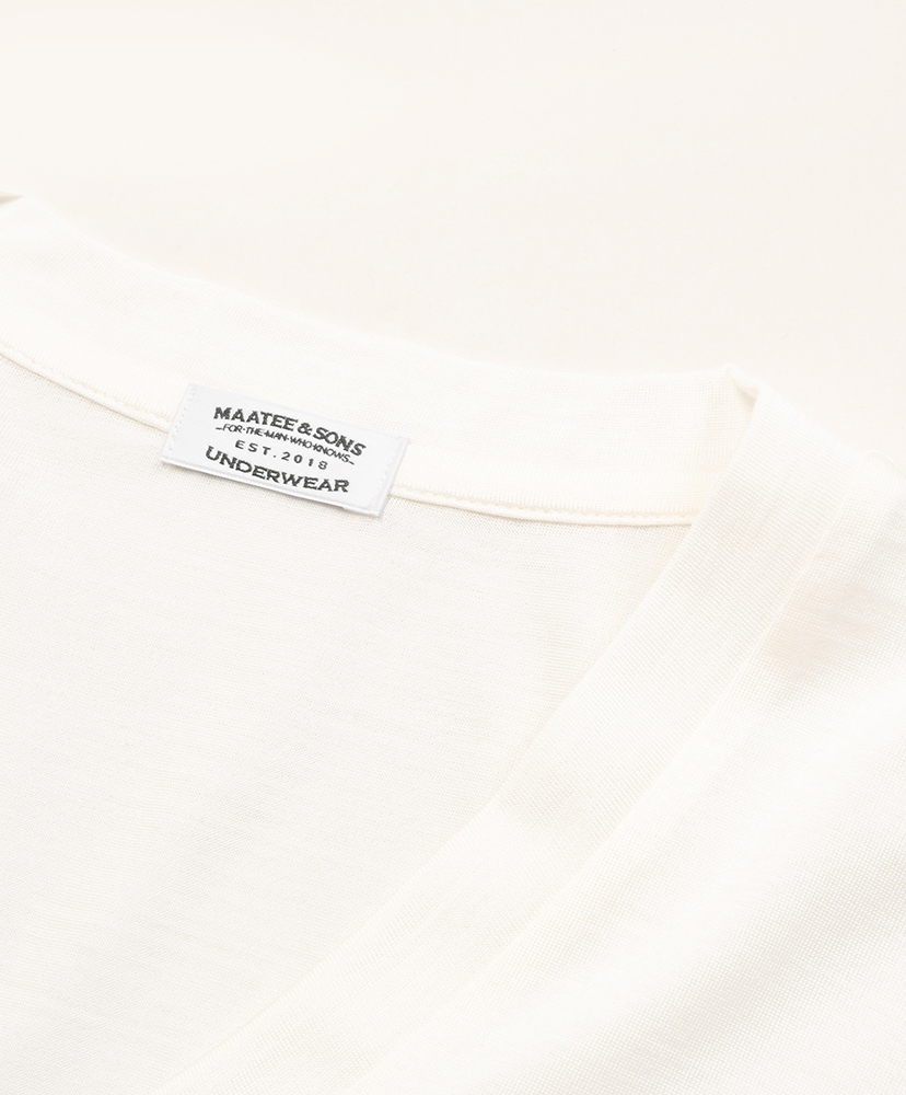 V NECK TEE SILK V White/ホワイト 1(MEN)