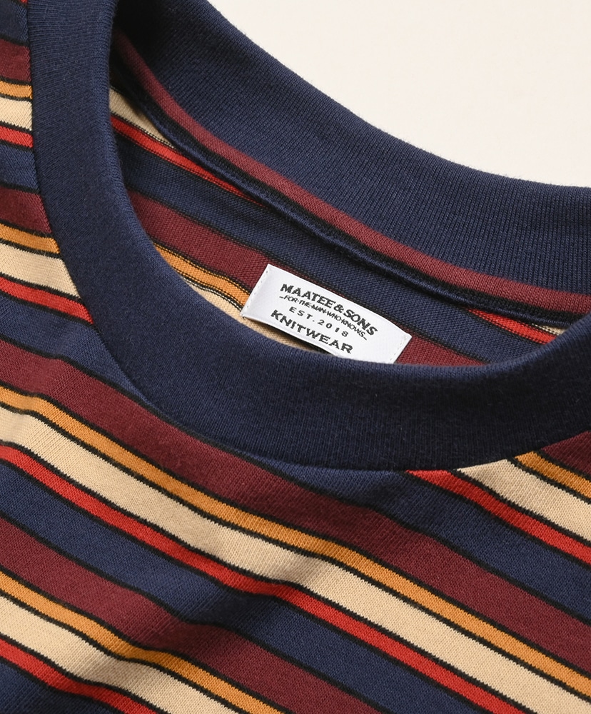 L/S BORDER TEE BANS Bordeaux/ボルドー 1(MEN)