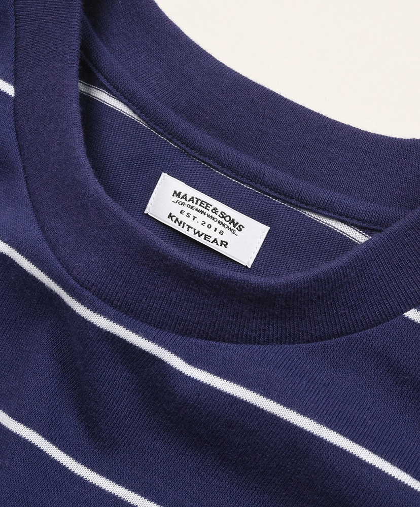 L/S BORDER TEE WOLF Navy White/ネイビーホワイト 1(MEN)