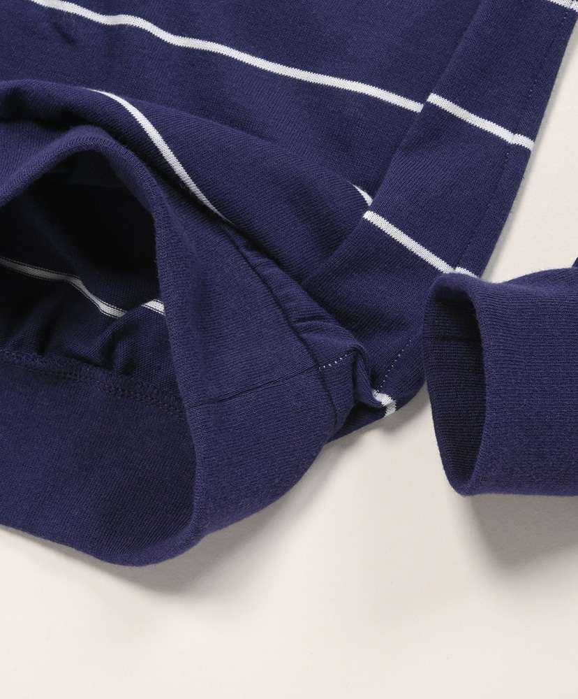 L/S BORDER TEE WOLF Navy White/ネイビーホワイト 1(MEN)