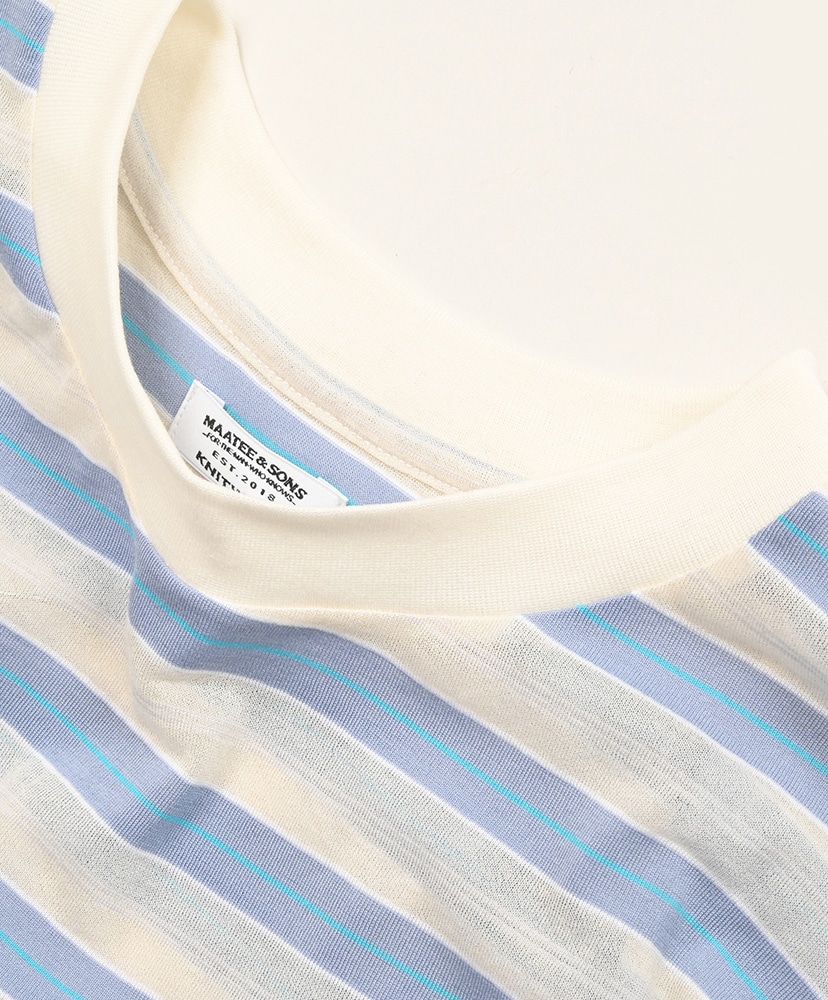 L/S BORDER TEE TRANKS Blue Purple/ブルーパープル 1(MEN)