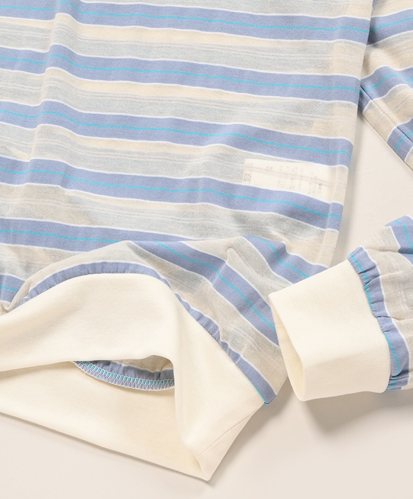 L/S BORDER TEE TRANKS Blue Purple/ブルーパープル 1(MEN)